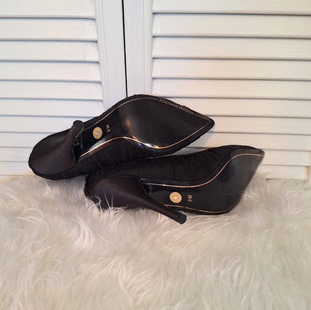 Adrienne Maloof Black Stiletto Heels 8M - Picture 4 of 5